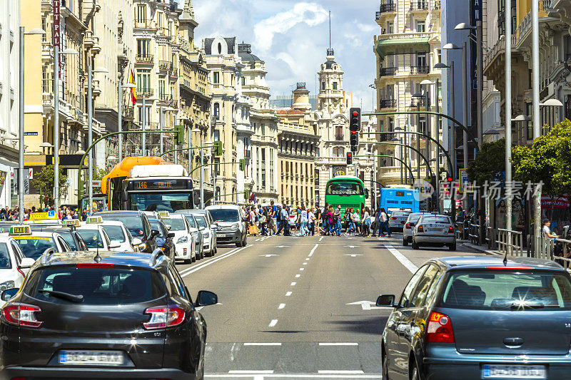 Gran Vía在马德里